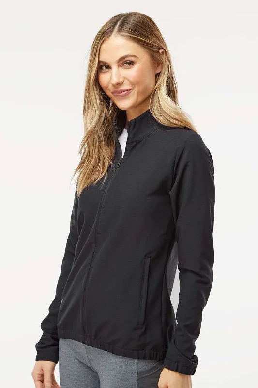 Adidas Womens 3 Stripes Full Zip Jacket - Black - NEW