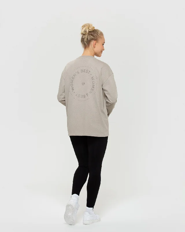 Comfort Oversized Long Sleeve T-Shirt | Buff