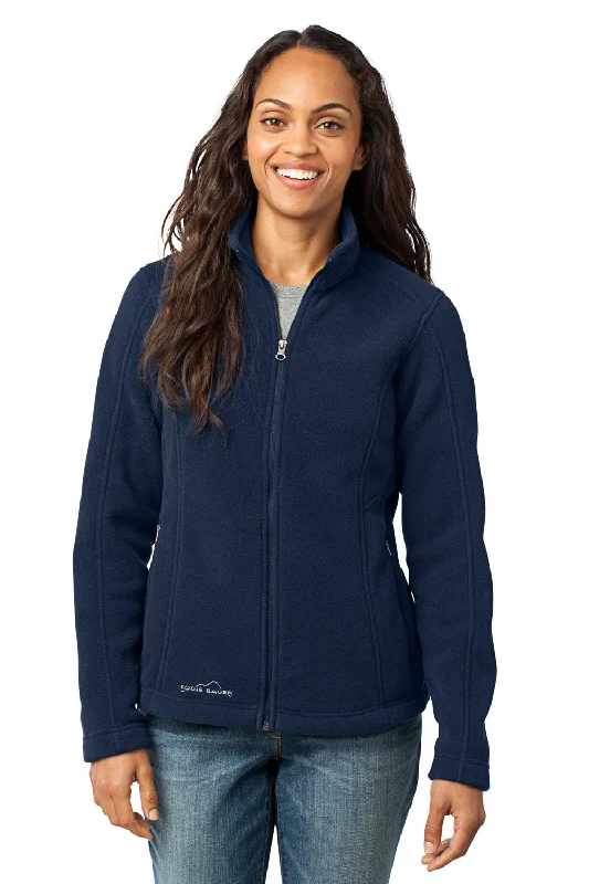 Eddie Bauer Womens Full Zip Fleece Jacket - River Navy Blue