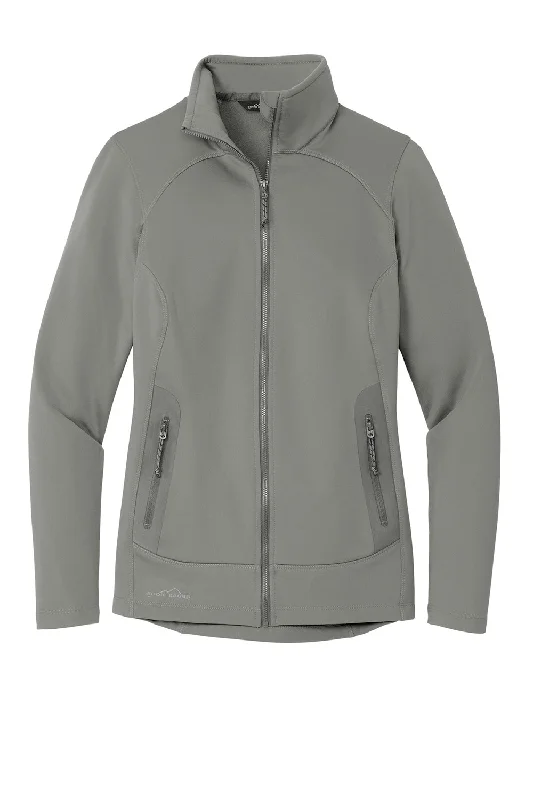 Eddie Bauer Womens Highpoint Pill Resistant Fleece Full Zip Jacket - Metal Grey