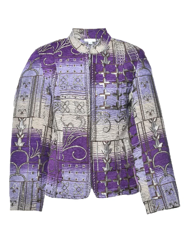 Embroidered Tapestry Jacket - M