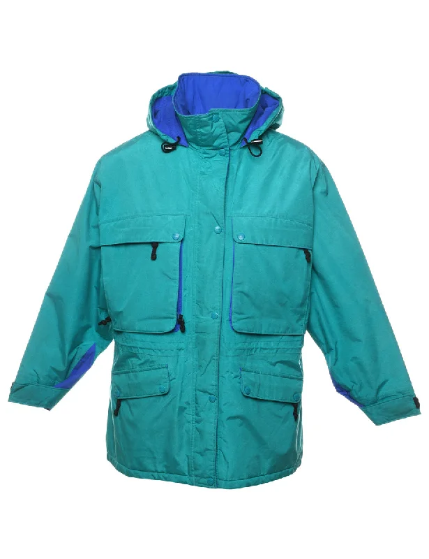 L.L. Bean Zip-Front Turquoise Jacket - L