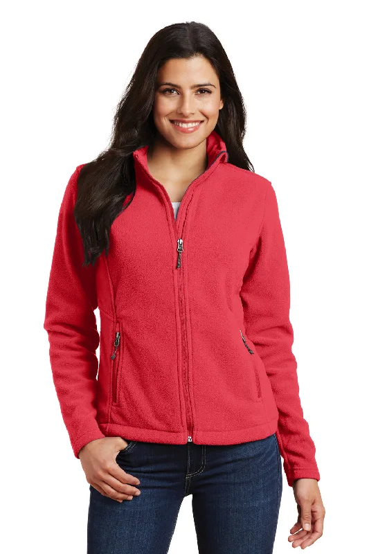 Port Authority Womens Full Zip Fleece Jacket - Hibiscus Pink - Closeout