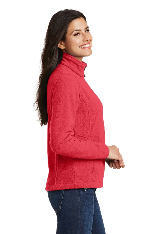 Port Authority Womens Full Zip Fleece Jacket - Hibiscus Pink - Closeout