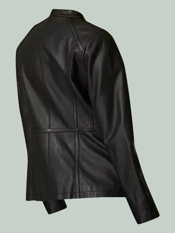 Women's Black Faux Leather Jacket