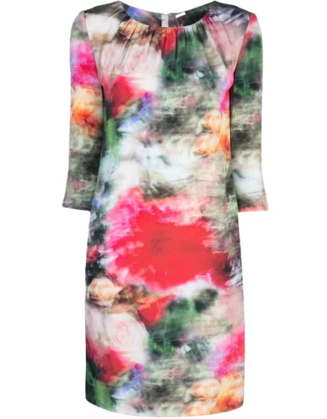 Floral Print Fitted Dress