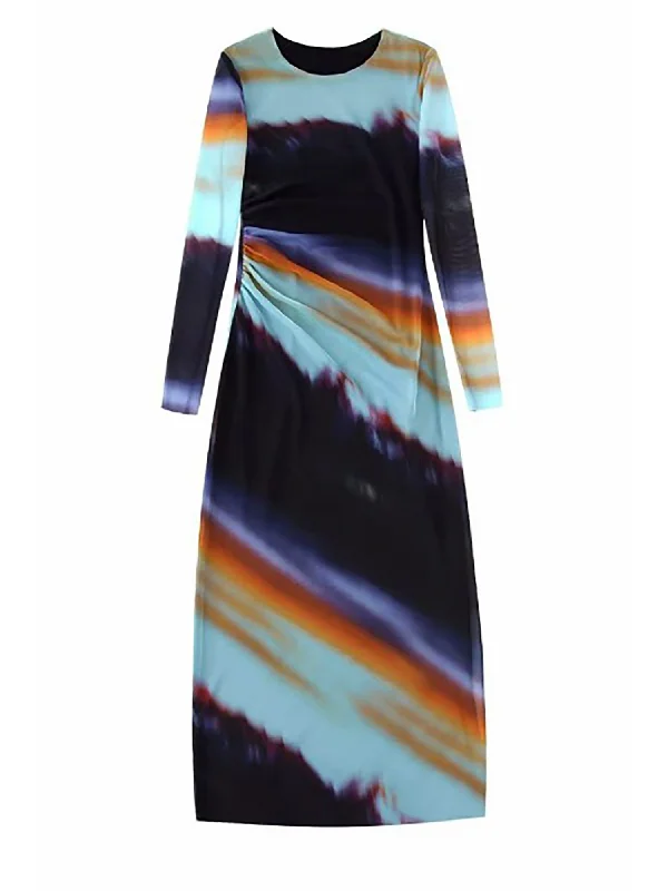 Shampoo Ruched Multicolor Dress