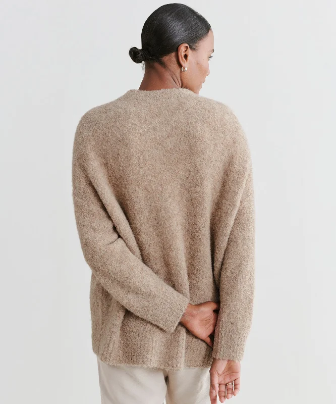 Alpaca Boucle Cocoon Crewneck