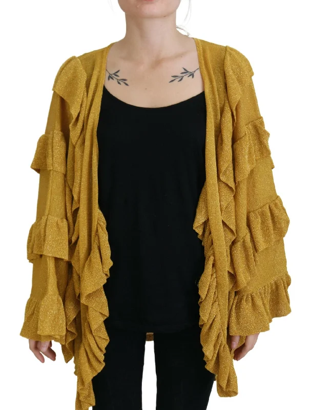 Elegant Gold Cardigan Sweater