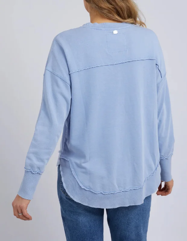 FOXWOOD WASHED SIMPLIFIED CREW LIGHT BLUE