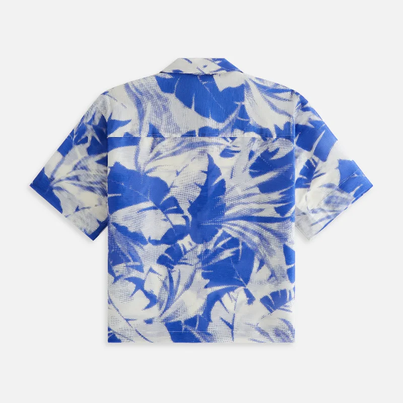 Kith Women Isla Palm Linen Shirt - Merlin