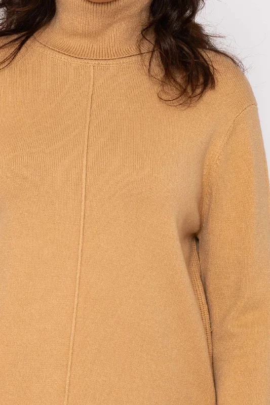 Polo Knit Jumper in Camel