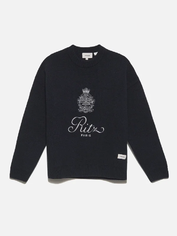 Ritz Women's Crewneck Sweater -- Navy Multi