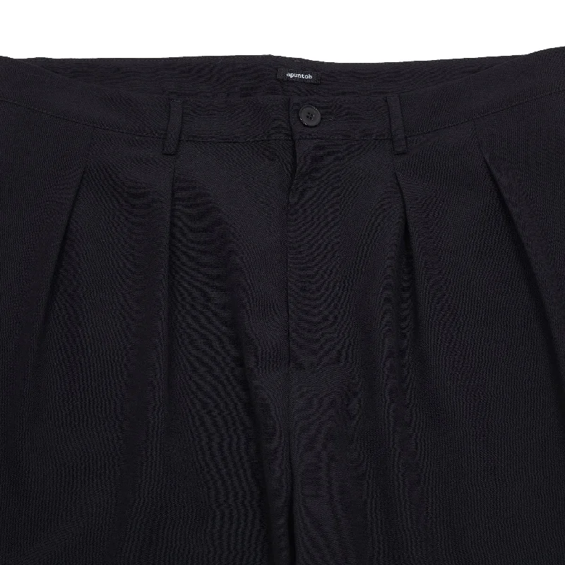 Apuntob Pleated Trousers in Black