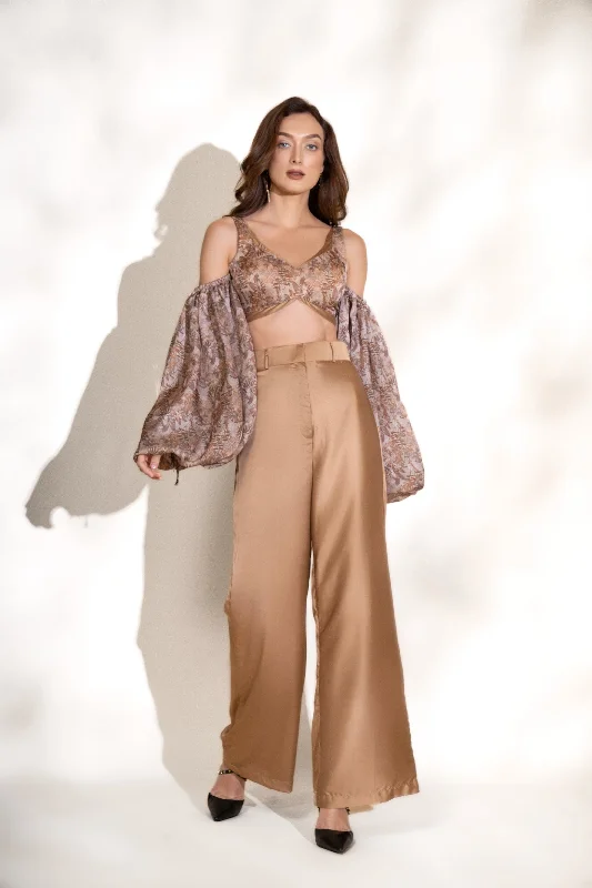 Auric Gold Satin Pants