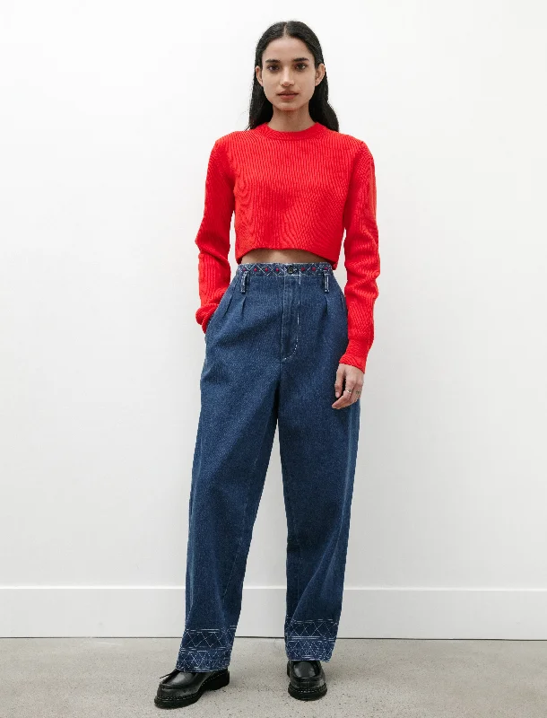 Embroidered Murray Denim Trouser