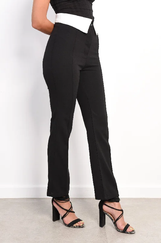 Collar Straight Pants - HANS