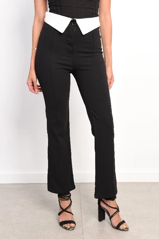 Collar Straight Pants - HANS