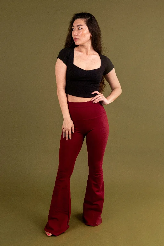 Petite Flares in Burgundy