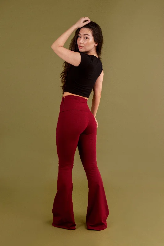 Petite Flares in Burgundy