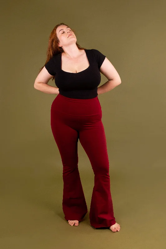 Petite Flares in Burgundy