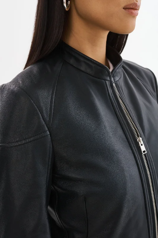 HIRA | Fitted Leather Jacket