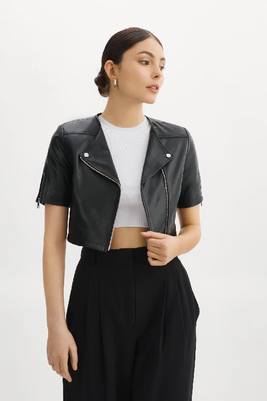 KIRSI | Cropped Biker Jacket