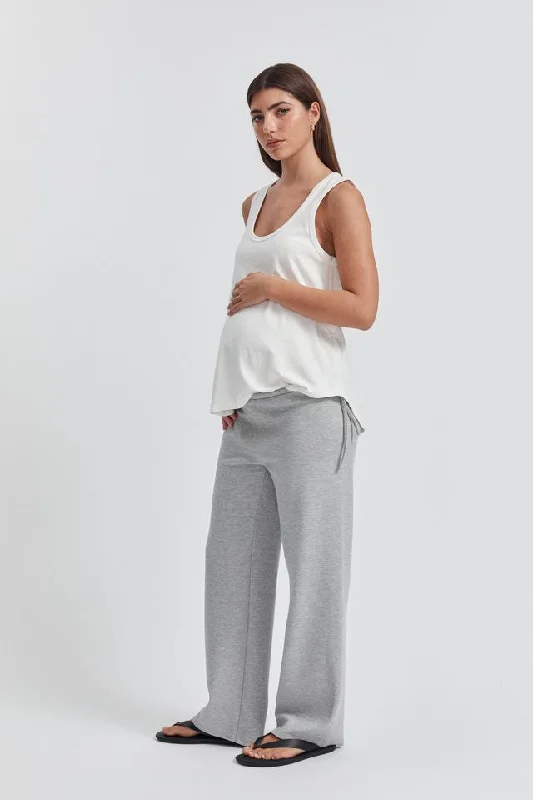 Low Rise Cotton Rib Pant