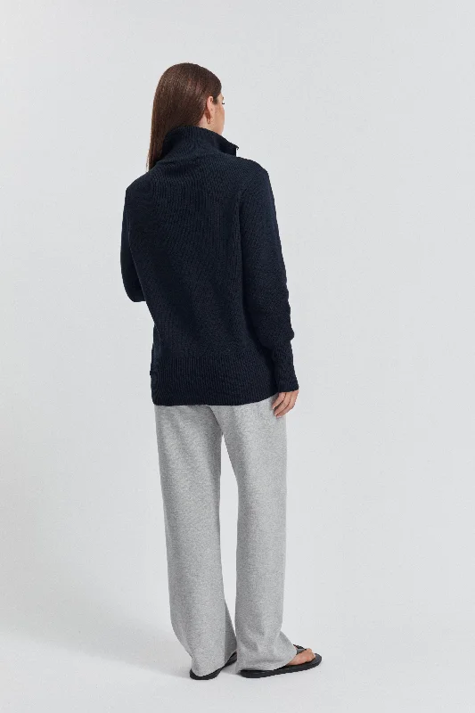 Low Rise Cotton Rib Pant