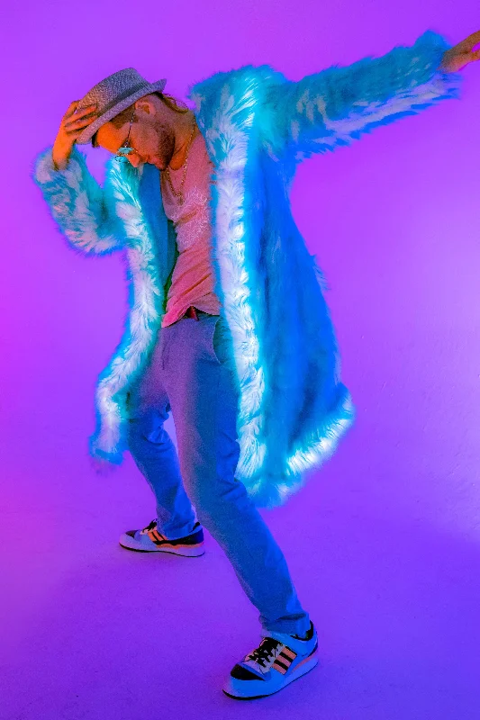 Men's LED Desert Warrior Coat in ""Just The Tip-Aqua""