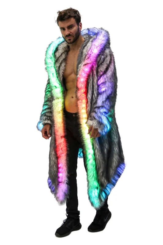 Men's LED Desert Warrior Coat in ""Just The Tip-Aqua""