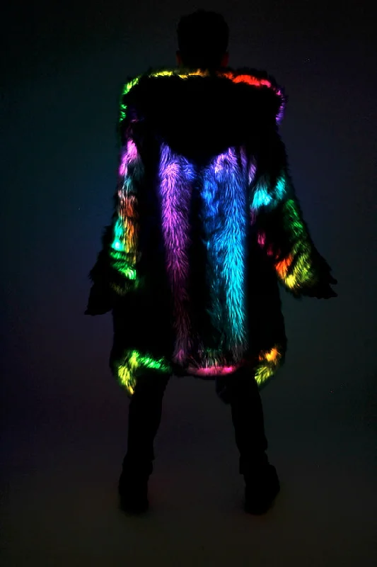 Men's LED Desert Warrior Coat in ""Just The Tip-Black""