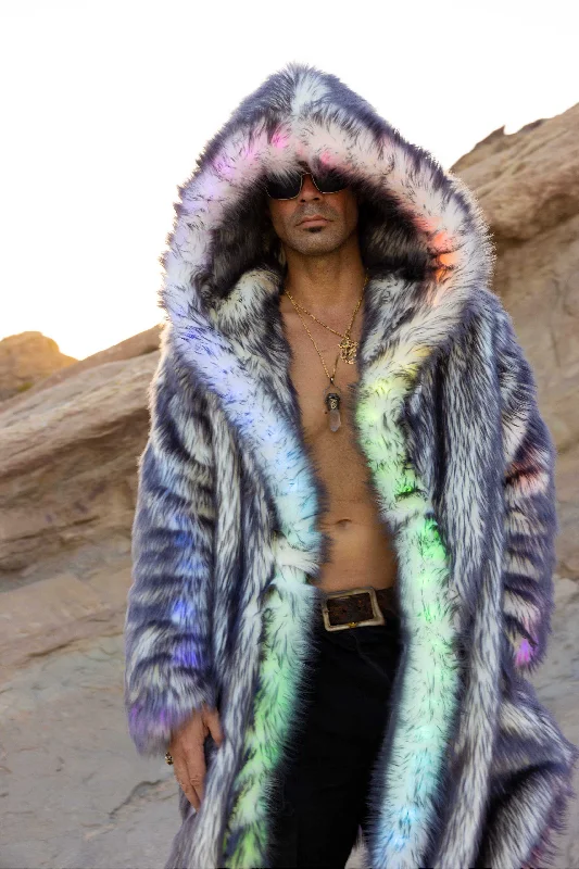 Men's LED Desert Warrior Coat in ""Just The Tip-Gray""