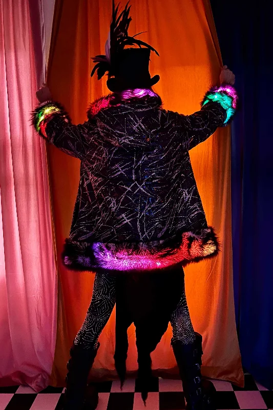 Men's LED Wizard Coat in ""Black Galaxy""