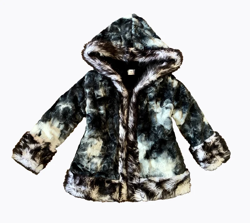 Men's LED Wizard Coat in ""Black & White Tie Dye""