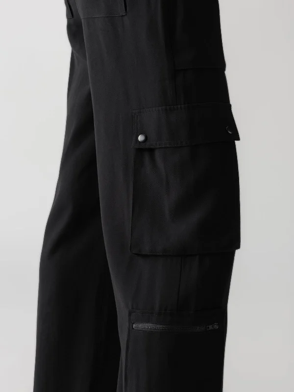 OTT Semi-High Rise Cargo Pant Black