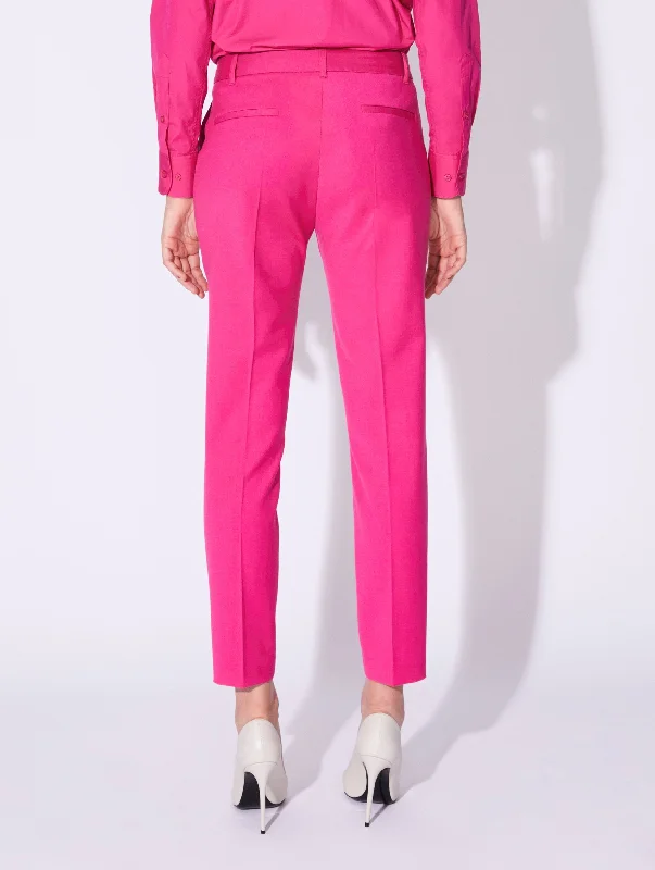 Pantalon de costume Roxy en gabardine stretch rose