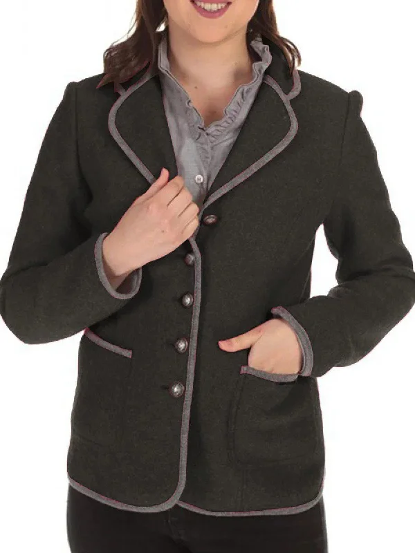 Retro Jacket Solid Color Pocket Blazer