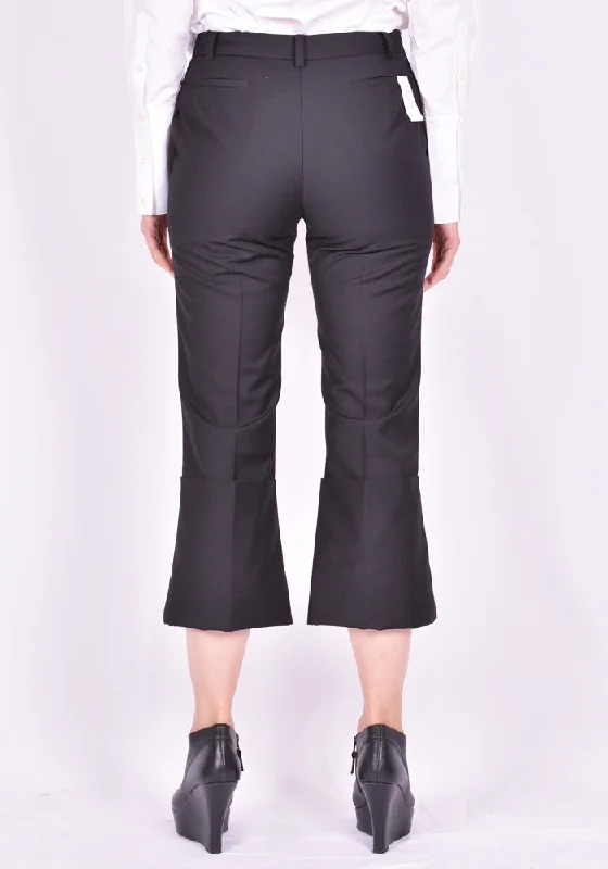 ROKH R1CA58 PM FOLD FRONT PANTS BLACK