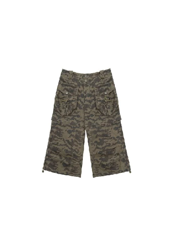 Scrap Loose Camouflage Two Wear Shorts Seven Pants【s0000009382】