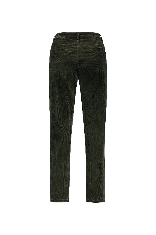 Vassalli -  Ankle Grazer Relaxed Boyfriend Cord Pant - Hunter