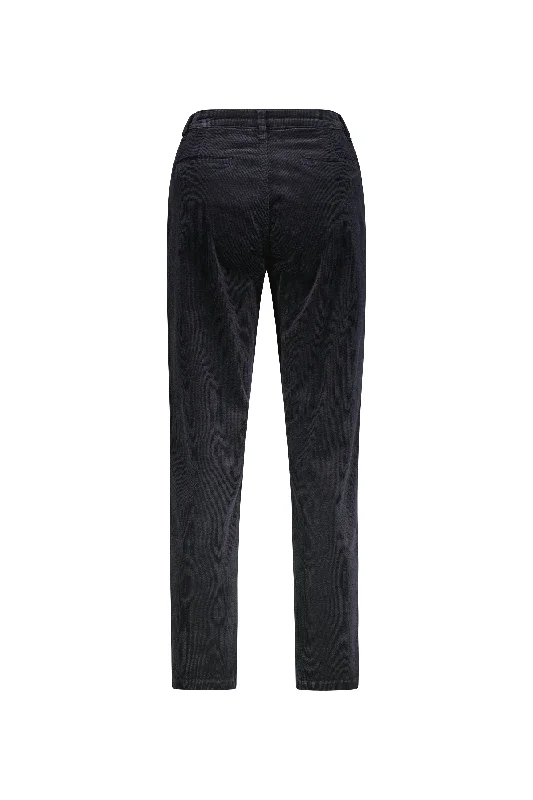 Vassalli -  Ankle Grazer Relaxed Boyfriend Cord Pant - Pewter