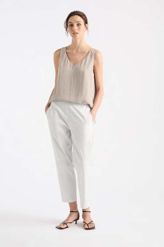 Welt Pocket Trouser in Platinum F613 1786 by Mela Purdie