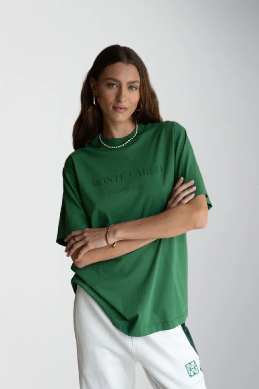 ARAMINTA JAMES Womens Monte Tee Dark Green