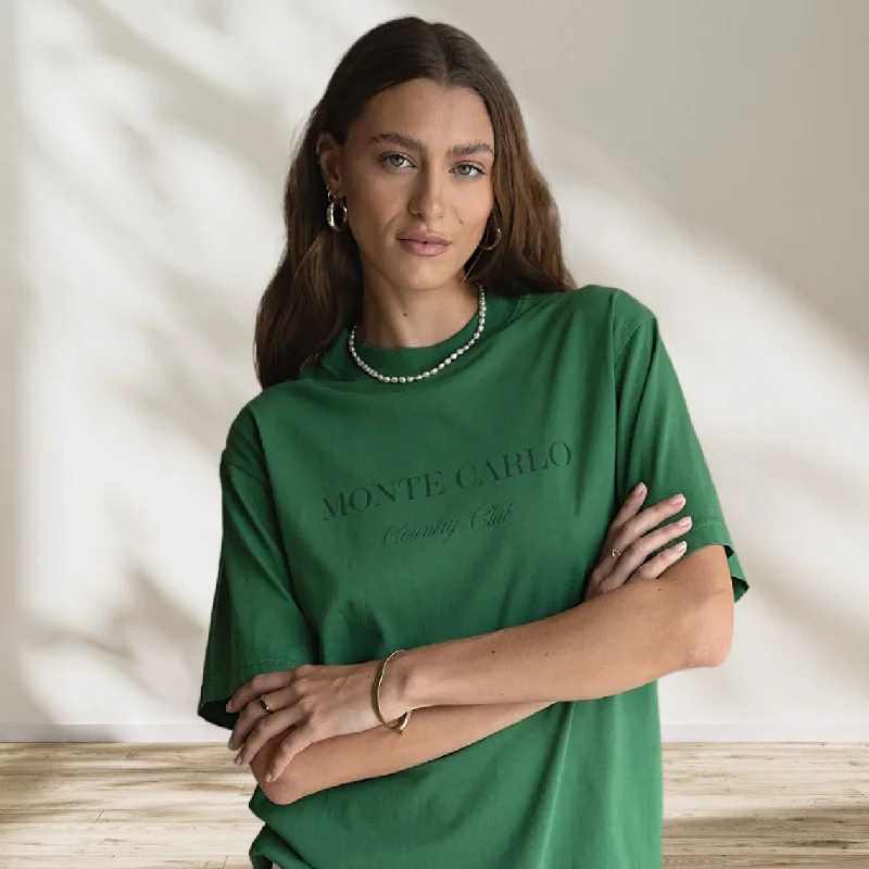 ARAMINTA JAMES Womens Monte Tee Dark Green