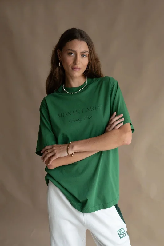 ARAMINTA JAMES Womens Monte Tee Dark Green