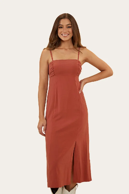 Bobbie Womens Midi Dress - Cedar