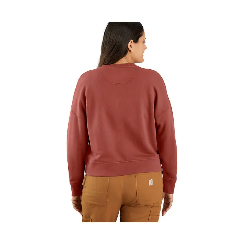 Carhartt Women's Tencel Fiber Series Loose Fit French Terry Henley Sweatshirt - Apple Butter