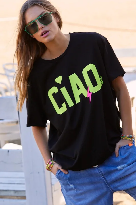 HAMMILL & CO Womens Ciao Tee - Black