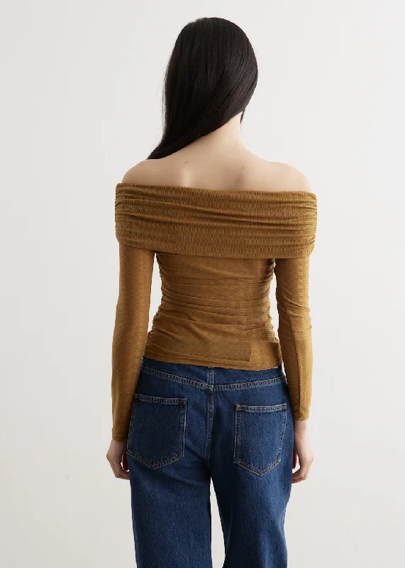 Pandemonium Draped Shoulder Top